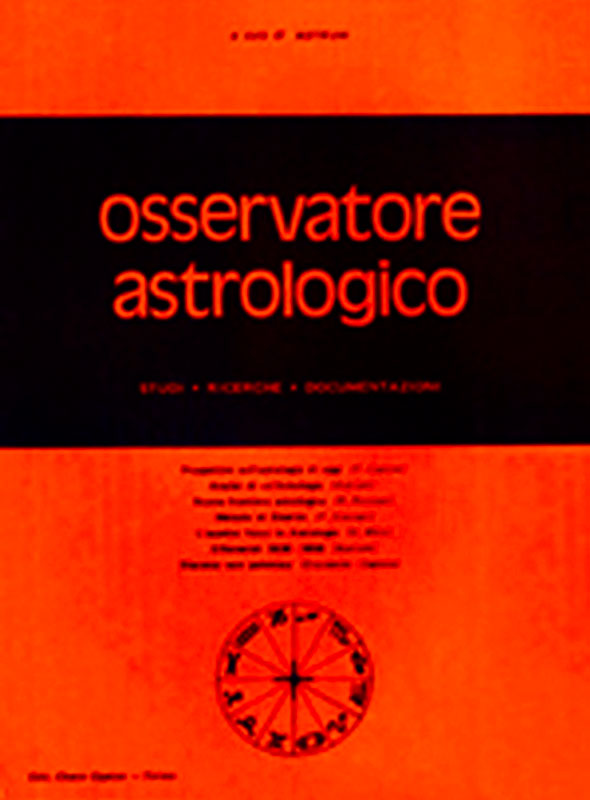 OSSERVATORE ASTROLOGICO - Primo numero